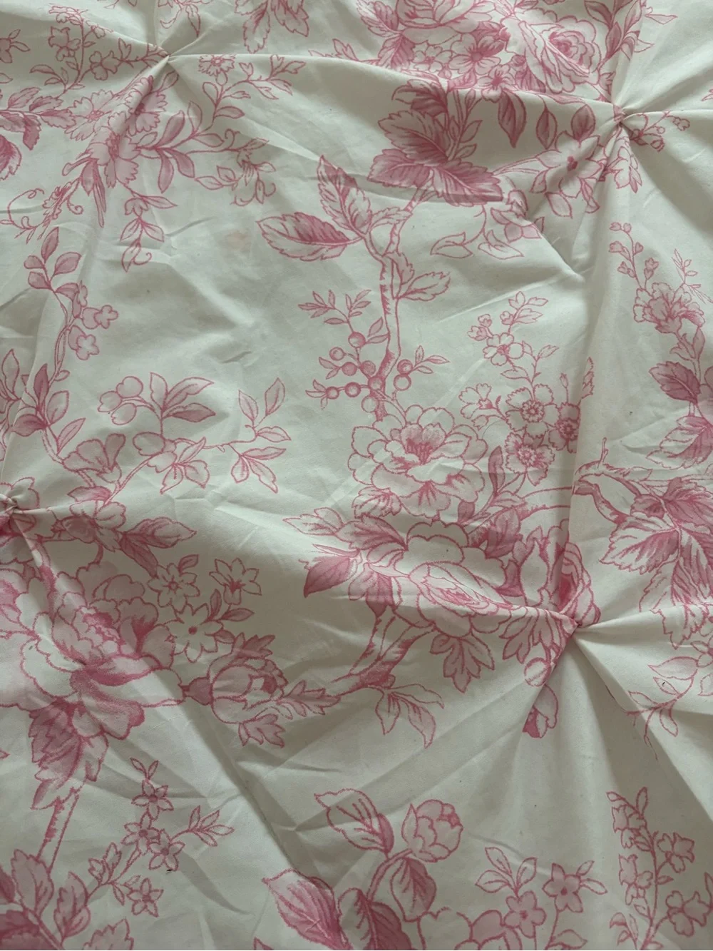 LoveShackFancy Pink and White Floral Quilted Comforter
